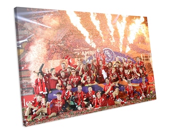 Liverpool 2019 Champions Football Print Canvas Wall Art 30X20 INCH 76x50CM