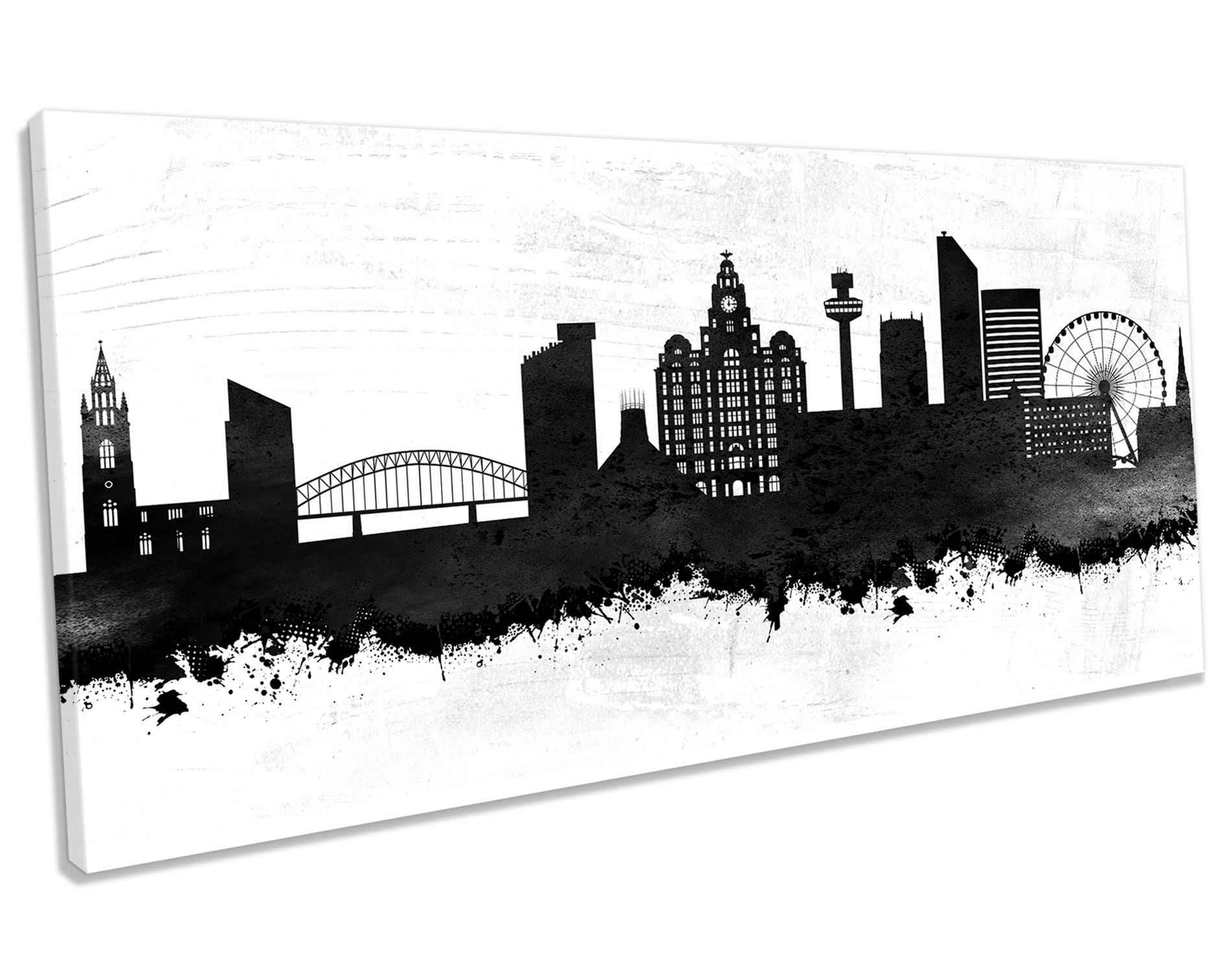 Liverpool Skyline Cityscape CANVAS PRINT Framed Wall Art Etsy