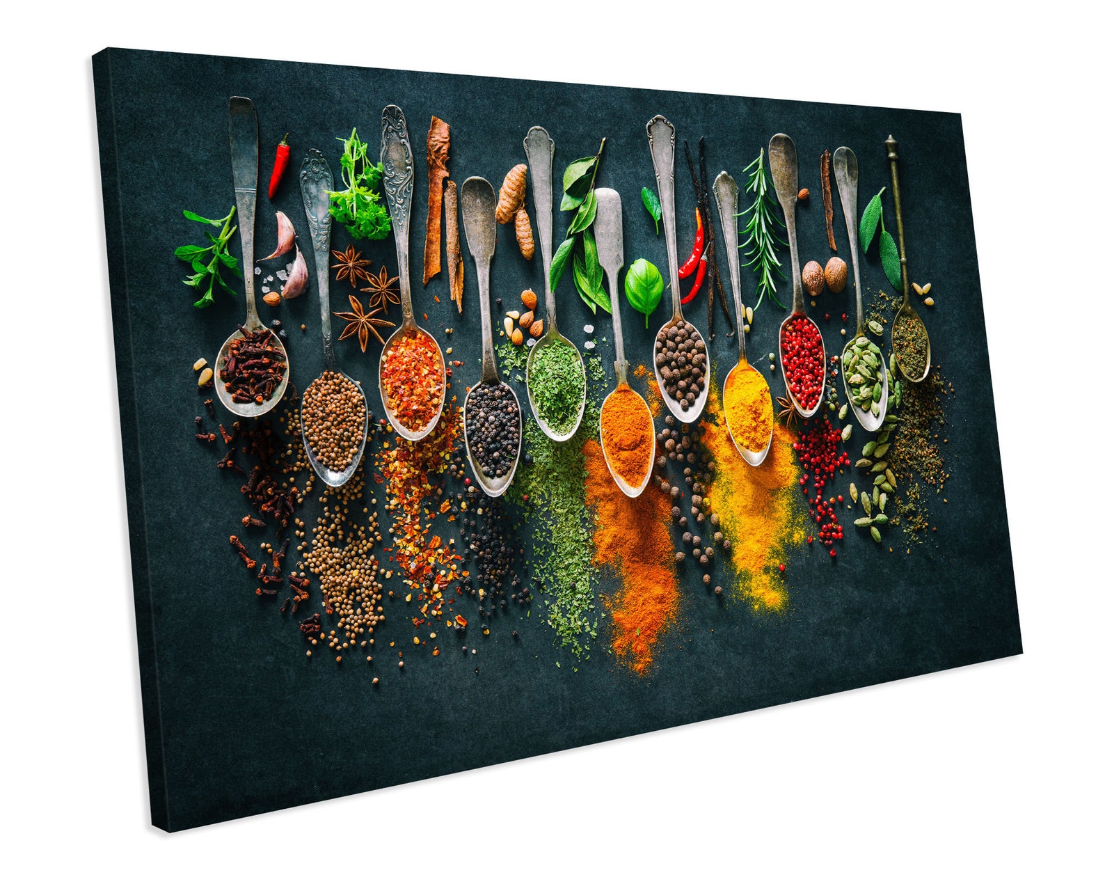 Herbs & Spices Food Kitchen CANVAS ART PRINT Box Framed Etsy