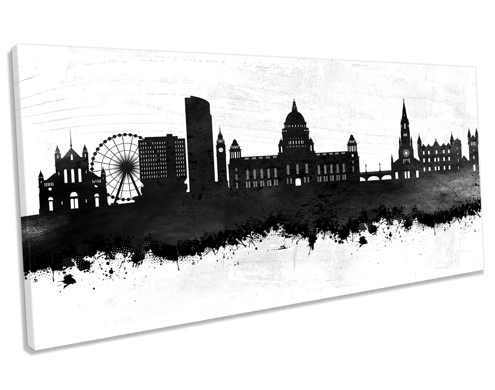 Belfast Skyline Cityscape CANVAS PRINT Framed Wall Art Picture Etsy