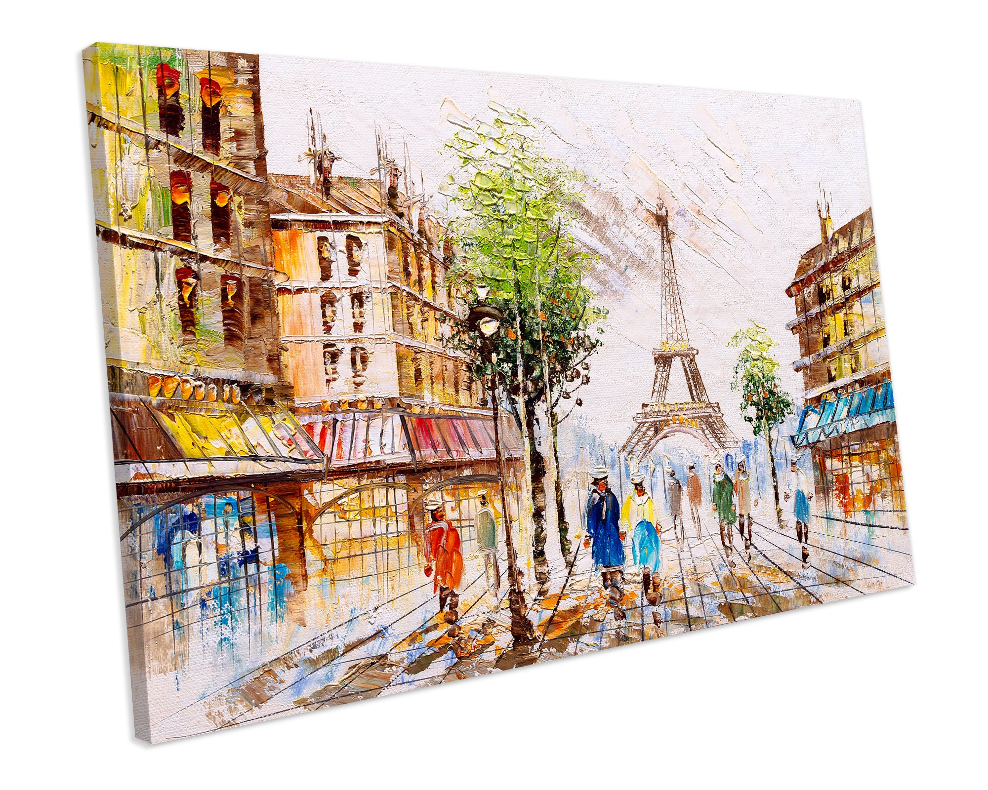 Paris City Eiffel Tower CANVAS WALL ART Picture Print Etsy