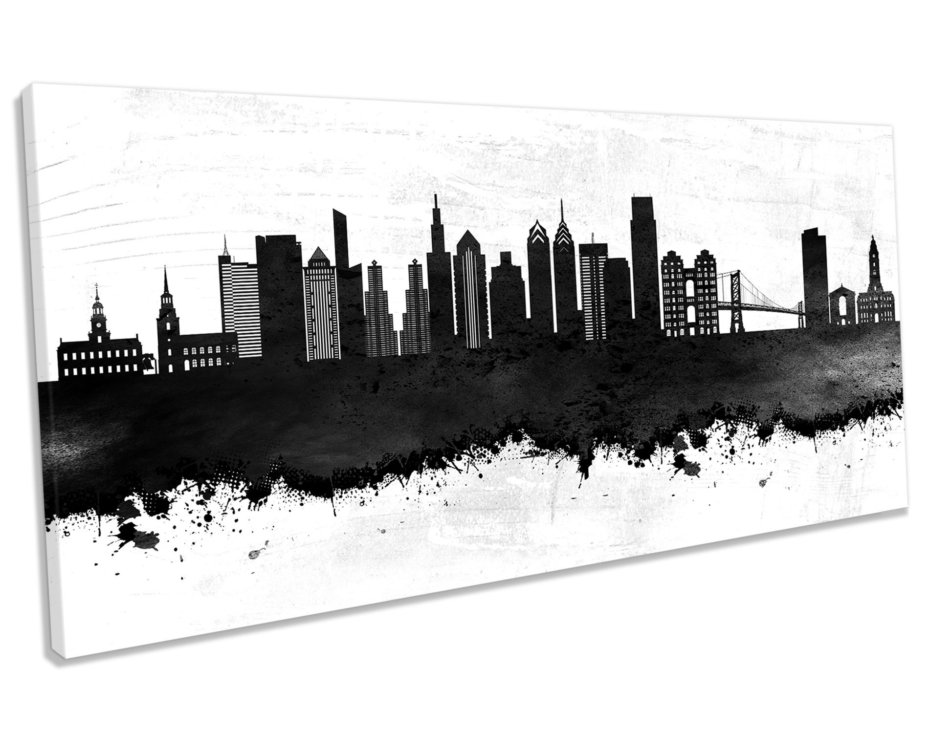 Philadelphia Skyline Cityscape CANVAS PRINT Framed Wall Art | Etsy