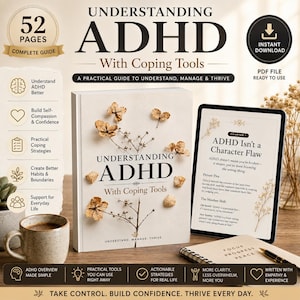 Agenda digitale per il benessere delle persone con ADHD con 100 adesivi (download immediato) e BONUS: ebook di 52 pagine - Comprendere l'ADHD e strumenti per affrontarla