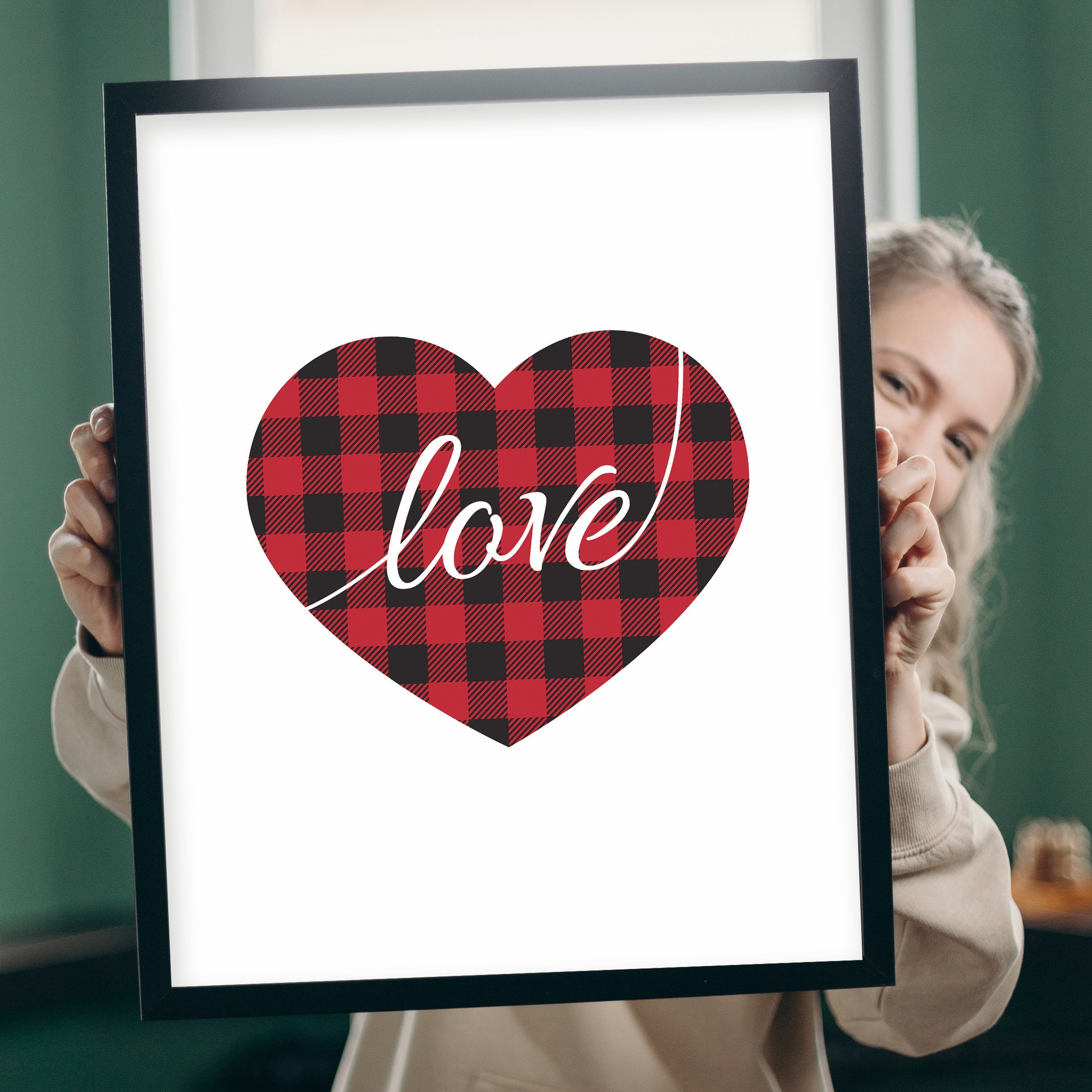 Love Heart Wall Art Love Heart Printable Wall Decor Etsy