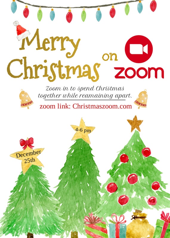 EDITABLE ZOOM Christmas Invite