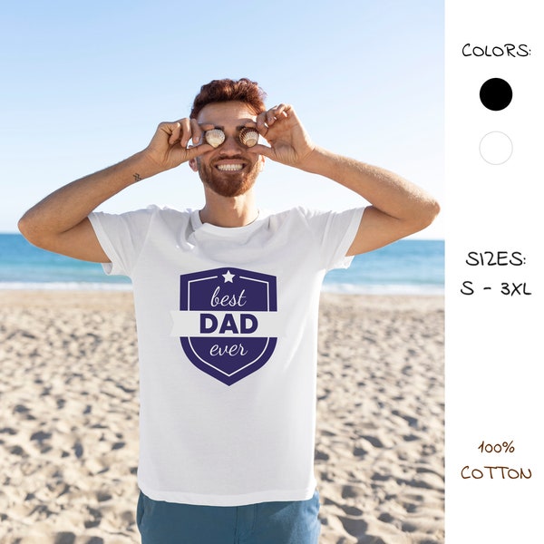 Best dad ever t-shirt, Fathers Day Gift - Dad - Funny Shirts for Men, super hero, tato, dla taty, simple, navy blue