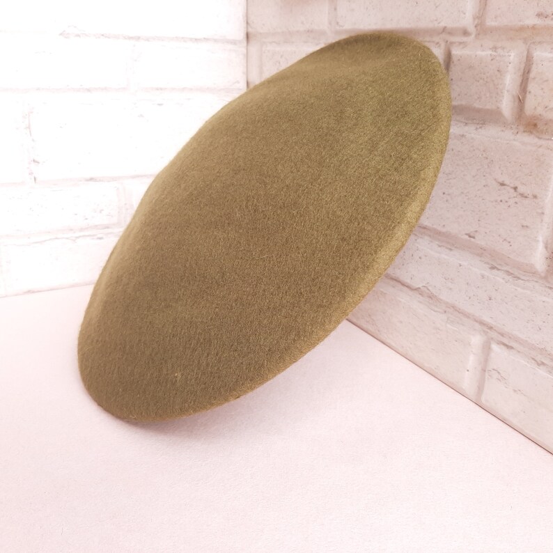 Uniform wool beret Army beret Military cap Military hat New condition Army Blue-green or Khaki colors Wool Berets