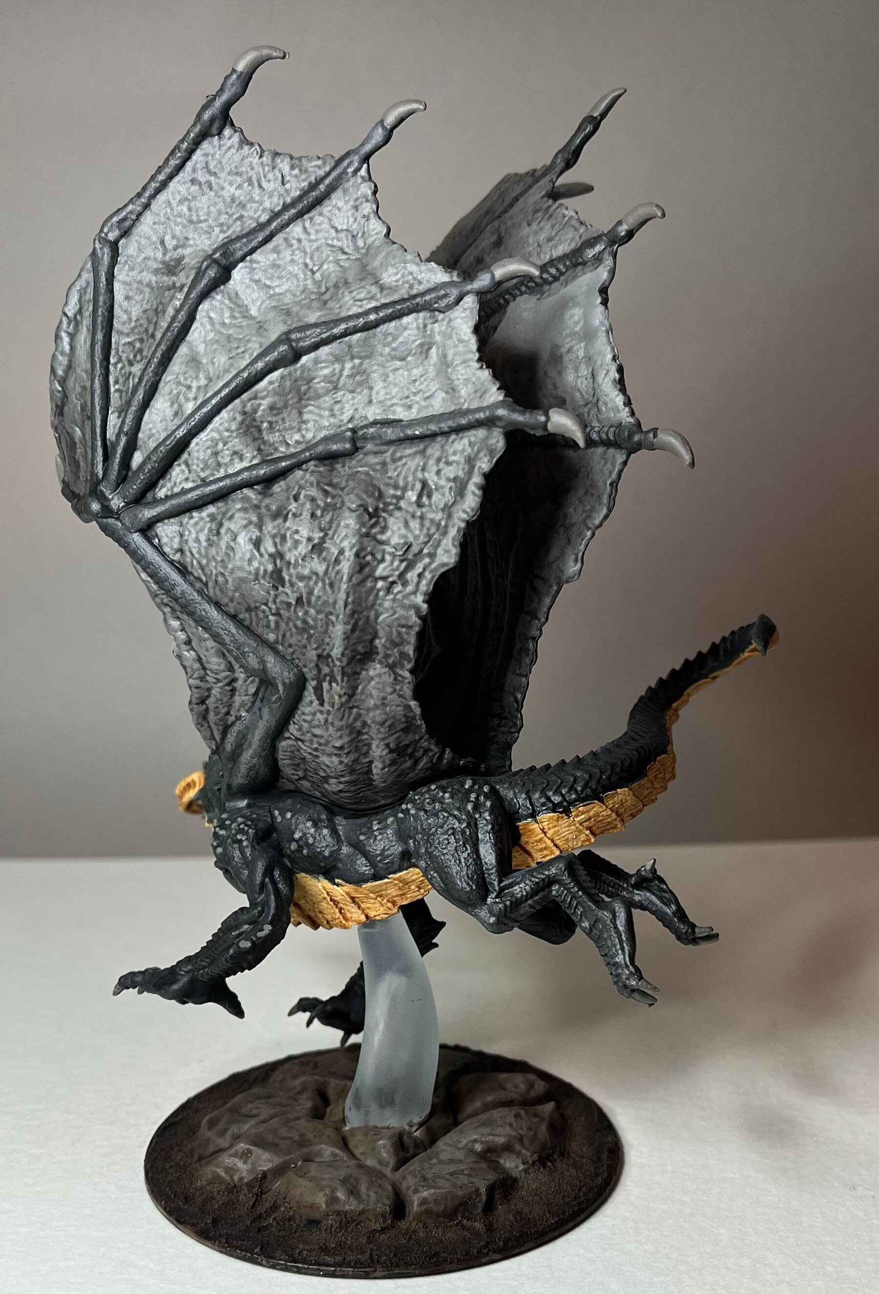 Young Black Dragon Painted D&D Dnd Mini Miniature Dungeons and Etsy