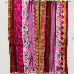 Boho Curtain Indian Saree Curtain Handmade Curtains For Bohemian Window Decor Hippie Bedroom
