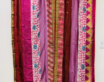 Boho Vorhang Indischen Saree Vorhang Handgemachte Vorhänge Für Boho Fenster Dekor Hippie Schlafzimmer