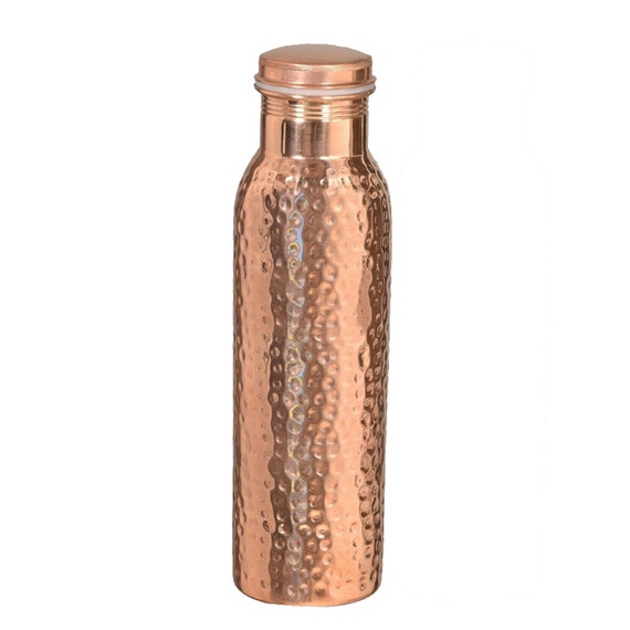 100/% Pure Hammered Copper Water Bottle For Yoga Ayurveda Health Benefits 950 ml