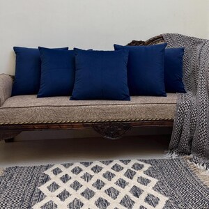 Handmade Cotton Velvet Pillow Cover: Soft Decorative Cushion (18 x 18 Inches)