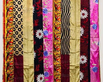 Indischer Vintage Sari Seidenvorhang