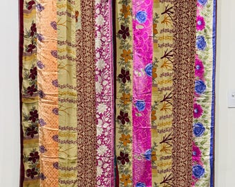 Boho Seide Sari Panels: Upcycled Boho Wohndekor