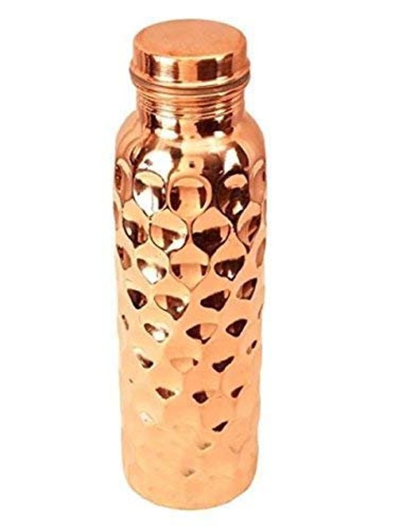Hammered Pure Copper Water Bottle 950ml 32oz / Pure Copper Etsy UK