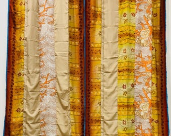 Upcycled Sari Seidenvorhänge: Boho Fenster Vorhänge, handgemachte Dekoration