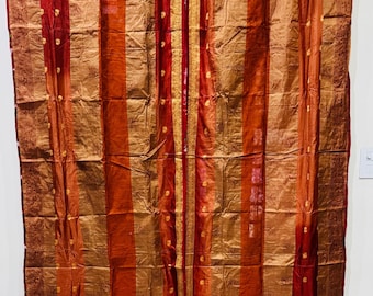 Upcycled Seiden Saree Vorhang: Handgemachte Boho Fenster Tür Dekor