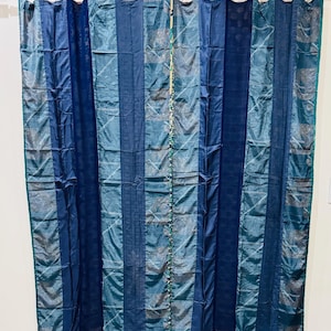 Indian curtain boho saree curtains | handmade curtains for bohemian window decor hippie bedroom | bed curtains yoga decor