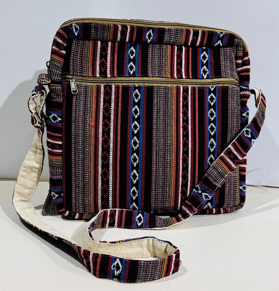Sac à bandoulière en chanvre de l'Himalaya messager fait main