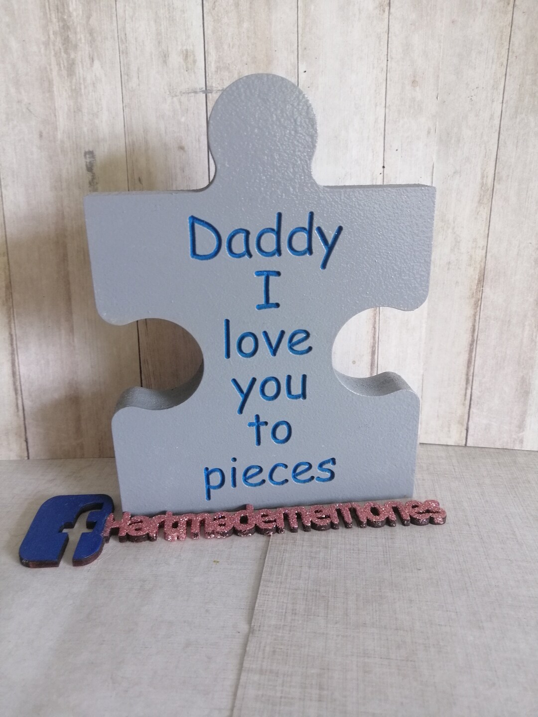 Daddy I Love You to Pieces Jigsaw Shape Father's Day - Etsy