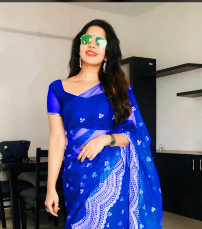 Light blue Heavy Buttrefly net saree with Designer blouse saree for women,Indian saree,saree dress,wedding saree,traditional saree,sari