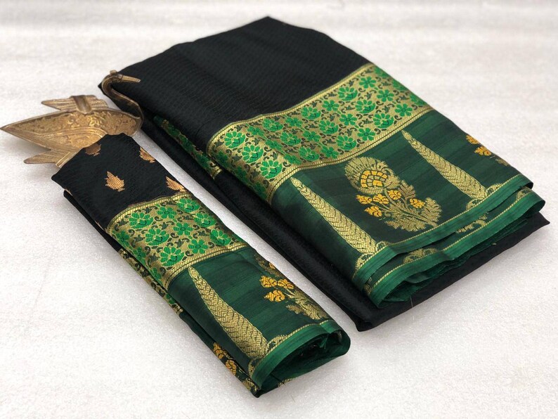 Soft muslin silk with weaving rich pallu saree and blouse for women black saree wedding saree saree dress indian saree designer saree