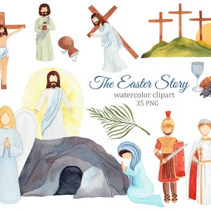 Clipart religiosa di Pasqua, La storia di Pasqua, Gesù risorto, Croce PNG, clipart biblica