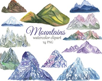 Imágenes Prediseñadas de montañas de acuarela. Imágenes Prediseñadas De Camping