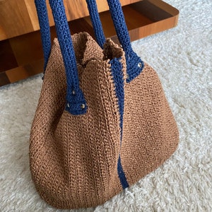 Straw Summer Tote bag, crochet Shoulder Bag