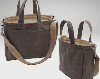 Waxed Canvas Tote Bag Bag, Handbag and Shoulder Bag, Summer Women's Bag