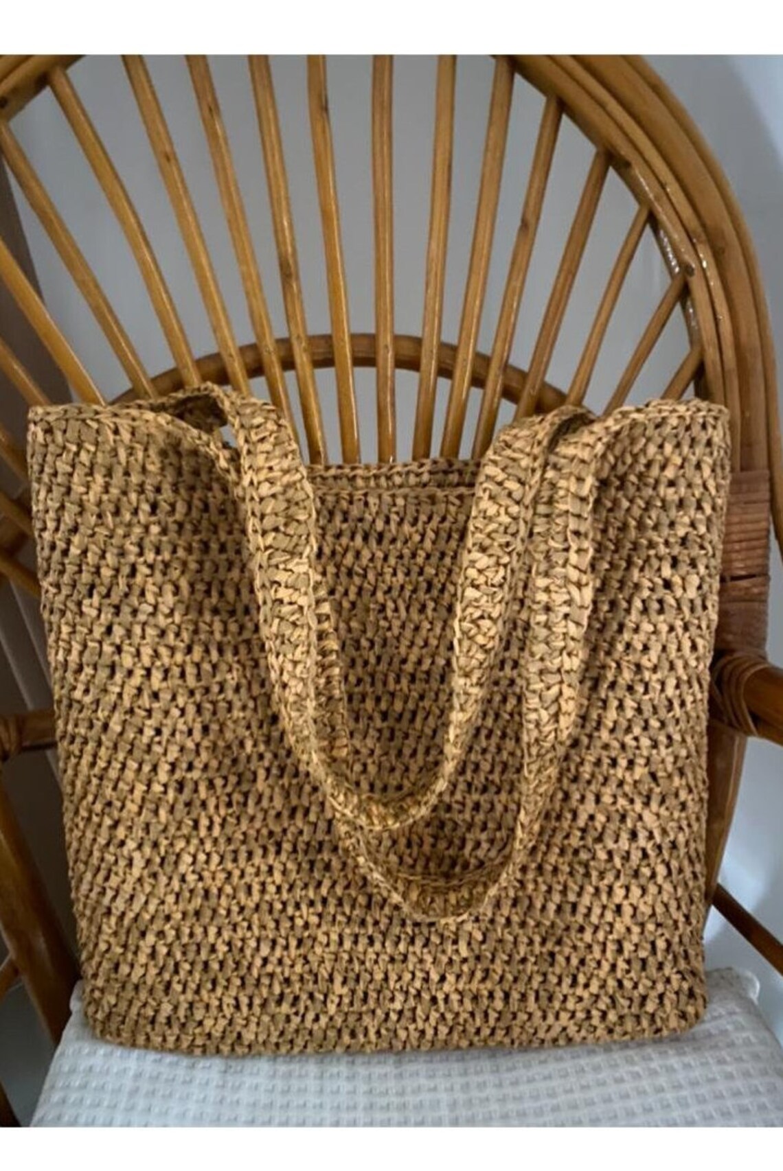 Tote Bag Bags Raphia Raffia Crochet Straw Etsy