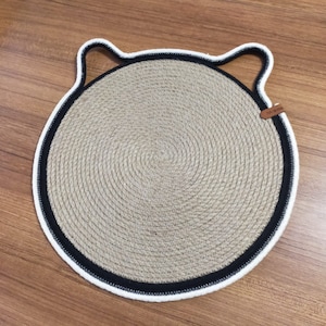 Cat food water mat straw rope food mat straw rope water mat cat food mat
