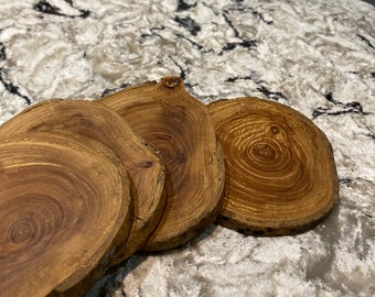 Apple Wood Coasters, Rustic Household Designs, Beautiful Wood Grain, Reclaimed Wood, Wood Slices, Handmade