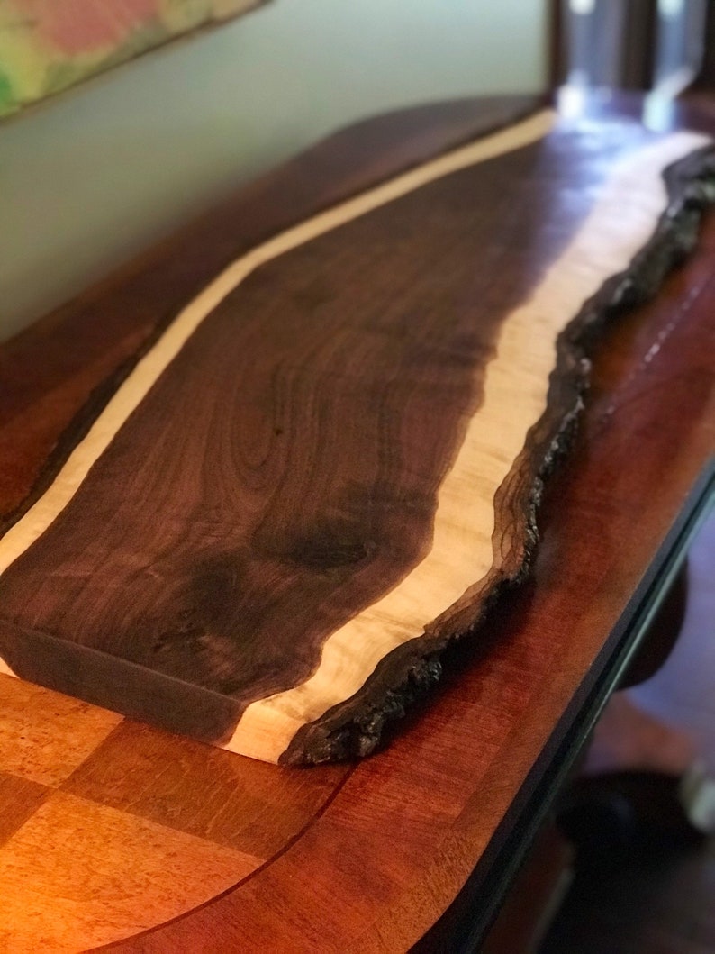 Black Walnut Charcuterie Serving Boards, Grazing Board, Cheese Board, Live Edge, Handmade, Birthday Gift, Wedding, Mothers Day, Butter Board image 9