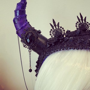 Black and purple horns