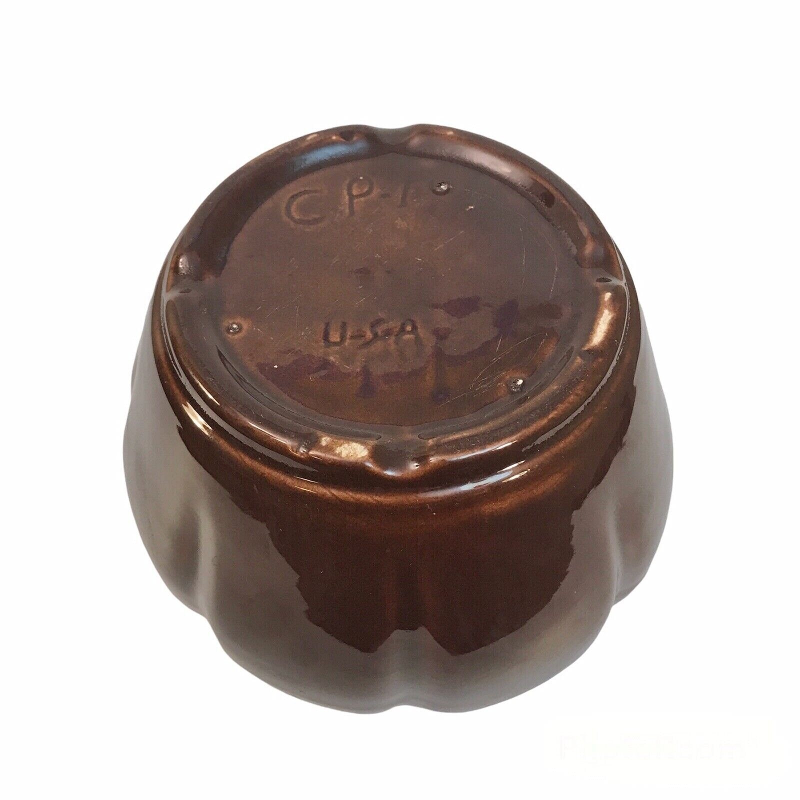 Cookson CP USA Pottery Brown Drip Glaze Round Planter Vintage Etsy