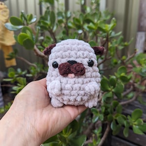 Crochet Pug Plush, Amigurumi Pug