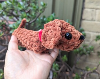 Crochet Dachshund Dog , Amigurumi Dachshund, Sausage Dog