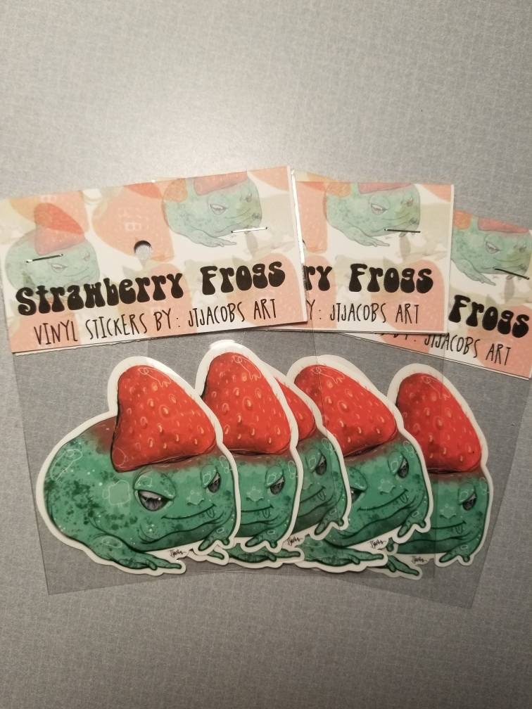 VY18 Strawberry Vinyl - 2 pcs – Violette Stickers