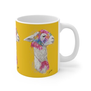 Decorated Peruvian Llama Mug 11oz