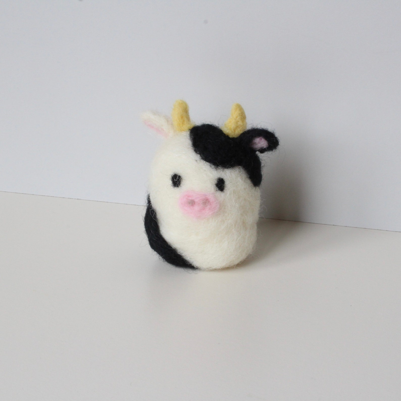 Squishmallow needle felted cow Etsy