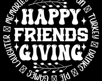 SVG PNG de Acción de Gracias con amigos / Acción de Gracias con amigos / Sublimación de Feliz Acción de Gracias con amigos / Feliz Día del Pavo / Clipart de Equipo de Acción de Gracias con amigos