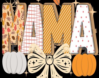 Lazos de coqueta de mamá retro Mamá leopardo Otoño Acción de gracias PNG