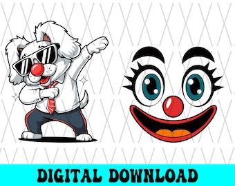 Día de la Nariz Roja 2025 PNG JPG / Clipart de perro dabbing / Archivo de corte del Día de la Nariz Roja / Descarga digital para Cricut y sublimación