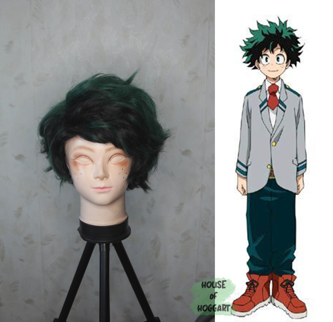 Midoriya Izuku wig Deku BNHA haloween cosplay Etsy