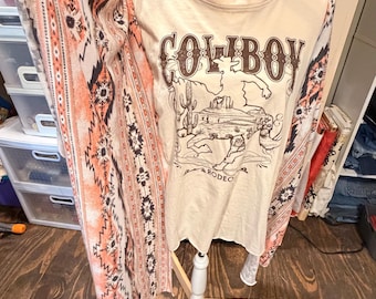 T-shirt with added material