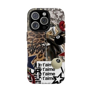 Étui de téléphone tendance, accessoires de téléphone élégants, cadeaux uniques pour elle, accessoires technologiques à la mode, cadeau d&#39;anniversaire sympa, coque de téléphone avant-gardiste
