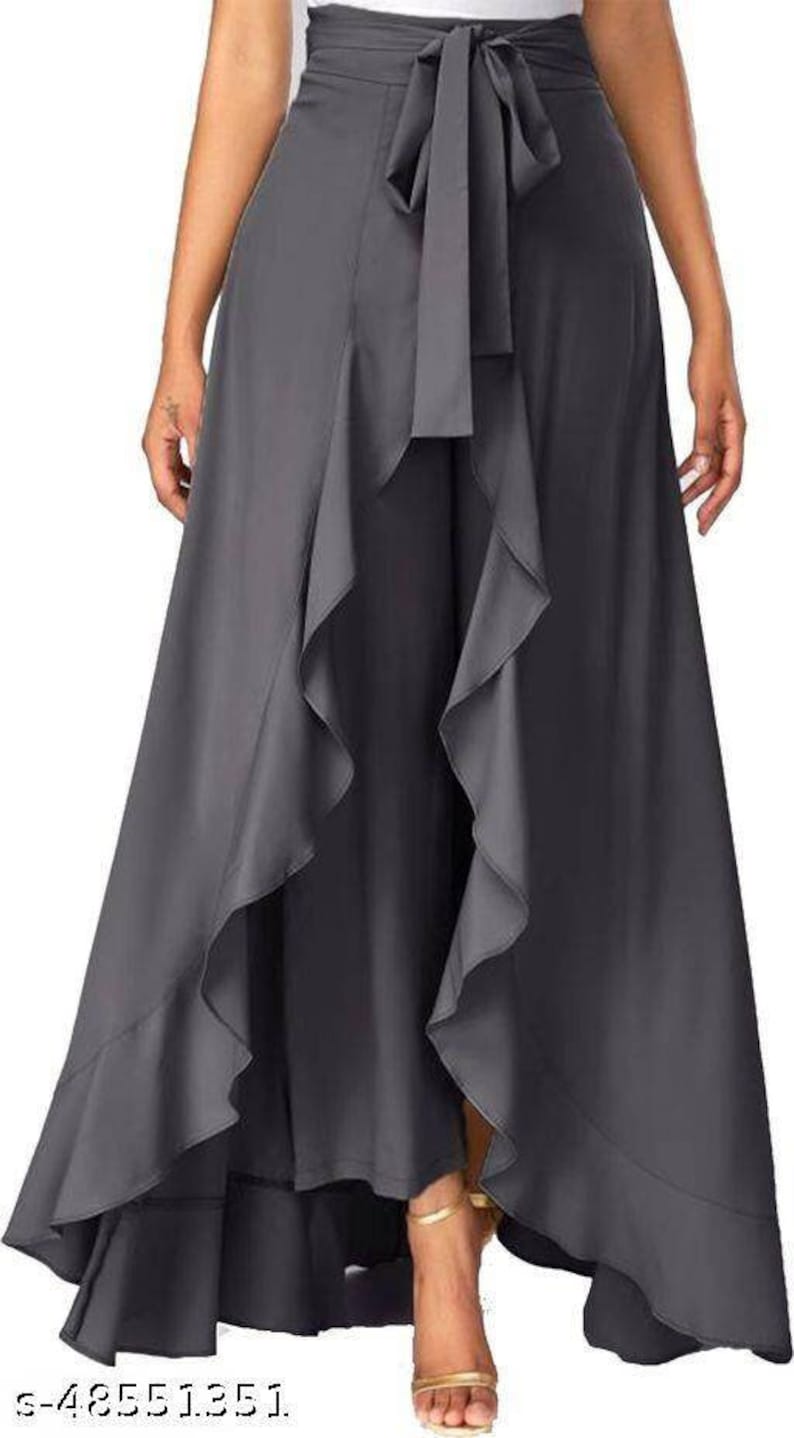 Palazzo Pants Wide Leg Casual Solid Waist Trousers Women's - Etsy