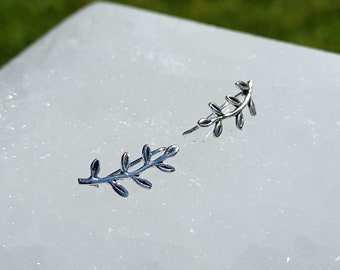 Sterling Silver Little Branch Ear Climbers