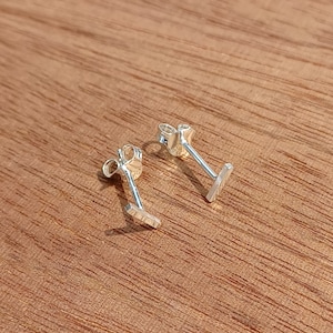 Sterling Silver Petite Bar stud Earrings